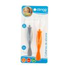 Kit Colheres de Silicone Ponta Dupla Colors Laranja 2 Uni. Clingo