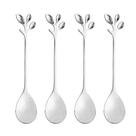 Kit Colherzinhas Leaf (4 Peças) Prata