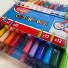 Kit Color Peps Giz De Cera Lapis De Cor Hidrocor E Apontador