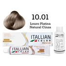 Kit Coloração Itallian Color 10.01 Louro Platina Natural Cinza + Oxi 30
