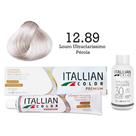 Kit Coloração Itallian Color 12.89 Louro Ultraclaríssimo Pérola + Oxi 30