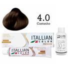 Kit Coloração Itallian Color 4.0 Castanho + Oxi 30