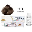 Kit Coloração Itallian Color 7.1 Louro Cinza + Oxi 30