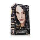 Kit Coloração Permanente BeautyColor Castanho Escuro 3.0 - Avelis