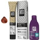 Kit Coloração Yama Nano Infusion Profissional 044 Cobre + Ox Cremosa Ametista 30vol 100ml