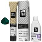 Kit Coloração Yama Nano Infusion Profissional 088 Verde + Ox Cremosa 20vol 100ml