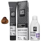 Kit Coloração Yama Nano Infusion Profissional 7.1 Louro Medio Acizentado + Ox Cremosa 20vol 100ml