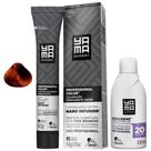 Kit Coloração Yama Nano Infusion Profissional 7.4 Louro Medio Acobreado + Ox Cremosa 20vol 100ml