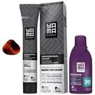 Kit Coloração Yama Nano Infusion Profissional 7.4 Louro Medio Acobreado + Ox Cremosa 30vol 100ml