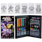 Kit Colorir Maleta Super Robôs Lápis Giz e Acessórios 48pçs