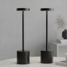 Kit com 02 Abajures Luminaria de Mesa sem fio com acendimento ao toque e dimmer 35cm de altura