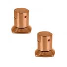 Kit com 02 Acabamentos para Registro C-44 Rose Gold Ducon Metais