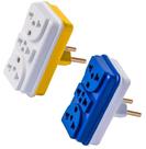 Kit com 02 Adaptadores Tomada Benjamim T 3 Entradas Multiplicador de Tomadas 10A 20A Até 250v Kit com 02 Adaptadores Tomada Benjamim T 3 Entradas Multiplicador de Tomadas 10A 20A Até 250v