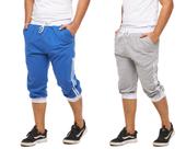 Kit com 02 bermudas de moletom masculina jogging treino hip hop dance