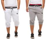 Kit com 02 bermudas de moletom masculina wooks saruel skinny