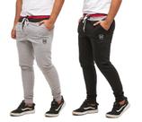 Kit com 02 calças de moletom masculina wooks skinny confort - wm13