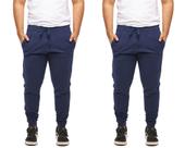 Kit com 02 Calças Moletom Masculina Jogger Slim Fit Básica Lisa