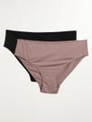 Kit Com 02 Calcinhas Modal Feminina PRETO/ROSE Kit Com 02 Calcinhas Modal Feminina PRETO/ROSE