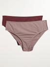 Kit Com 02 Calcinhas Modal Feminina VINHO/LILAS Kit Com 02 Calcinhas Modal Feminina VINHO/LILAS