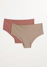 Kit Com 02 Calcinhas Sem Costura Feminina MARROM/ROSE
