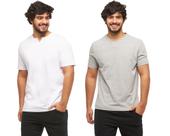 Kit com 02 camisetas basica gola portuguesa - c3