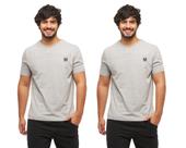 Kit com 02 camisetas basicas wooks masculina gola portuguesa - wc3 Kit com 02 camisetas basicas wooks masculina gola portuguesa - wc3