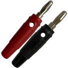 Kit Com 02 Conector Plug Tipo Banana Vermelho e Preto 4mm