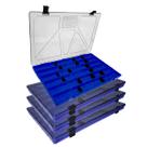 Kit com 02 Estojos para Iscas EP Fishing Colors (Azul, 22 divisórias)