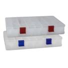 Kit com 02 Estojos para Iscas EP Fishing Transparente Duplo (Azul e Vermelho, 16 divisórias) Kit com 02 Estojos para Iscas EP Fishing Transparente Duplo (Azul e Vermelho, 16 divisórias)
