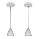 Kit Com 02 Lustres Pendentes De Aluminio - 17cm x 13cm - Branco