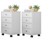 Kit Com 02 Mesa de Cabeceira Presence 9070 Branco Demobile