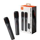 Kit Com 02 Microfones Sem Fio JBL Black Wireless