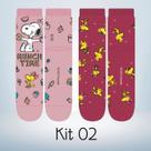 Kit com 02 Pares de Meia Infantojuvenil/Adulto Snoopy (Peanuts) Produto Licenciado Kit com 02 Pares de Meia Infantojuvenil/Adulto Snoopy (Peanuts) Produto Licenciado