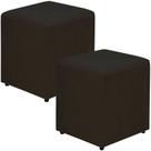 Kit Com 02 Puffs E Box Suede Preto 50x35x35