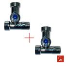 Kit com 02 Registros Esfera Mister para Máquina de Lavar com 2 Saídas 100612 Kit com 02 Registros Esfera Mister para Máquina de Lavar com 2 Saídas 100612