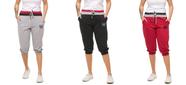 Kit com 03 bermudas de moletom feminina wooks saruel skinny