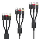Kit com 03 Cabos 3 em 1 Lightning Type-C e Micro USB V8 3.1A