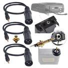 Kit com 03 Cabos P2 Com Rosca X Canon Macho de Linha Para Sistema Sennheiser Sony e Similares