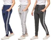 Kit com 03 calças de moletom feminina saruel skinny sport luxo