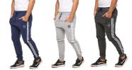 Kit com 03 calças de moletom masculina wooks saruel skinny sport luxo