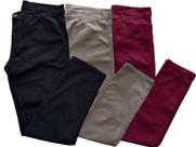 Kit com 03 calças masculina tops de linha modelo slim todas com elastano