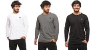 Kit com 03 camisetas longline masculina wooks oversized manga comprida wc2