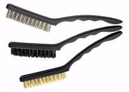 Kit com 03 Escovas Longas Multiuso de Aço, Latão e Nylon - FMA029