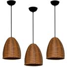 Kit Com 03 Luminaria Pendente Modelo Junco Sino Ideal para balcão cozinha americana, bacncada Bivolt 110220v