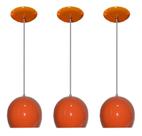 Kit Com 03 Pendentes Colorido Para Balcão Cozinha Americana