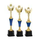 Kit Com 03 Troféu Vitória Vencedor Honra Ao Mérito Campeôes