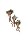 Kit com 03 Vasinhos Para Decoração de Parede G - Bob Aventureiro