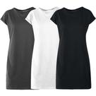 Kit com 03 Vestidos Camisetão Feminino Mulheres Super Estiloso