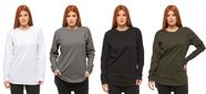 Kit com 04 camisetas longline manga comprida oversized feminina Kit com 04 camisetas longline manga comprida oversized feminina