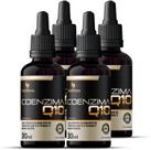 Kit Com 04 - Coenzima Q10 100mg Por Porção (Ubiquinona) com Vitamina E em Gotas Sabor Menta 30ml TuttiFlora